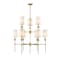 Z-Lite Emily 9 Light Chandelier, Rubbed Brass & Off White 3033-9RB - alternate 7